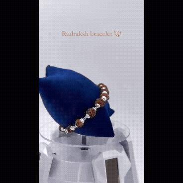 Rudraksha Bracelet Silver Plated for Men and Women