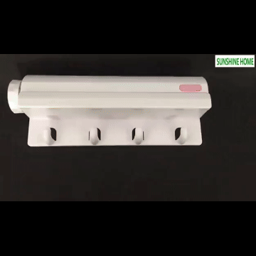 Cloth Drying Rope Hanger, Wall-Mounted Retractable Laundry Rack for Wet & Dry Clothes Roposo Clout