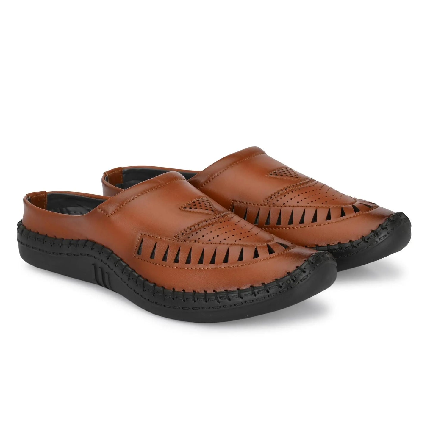 Sandals for Men Casual Synthetic Leather Tan Sandal