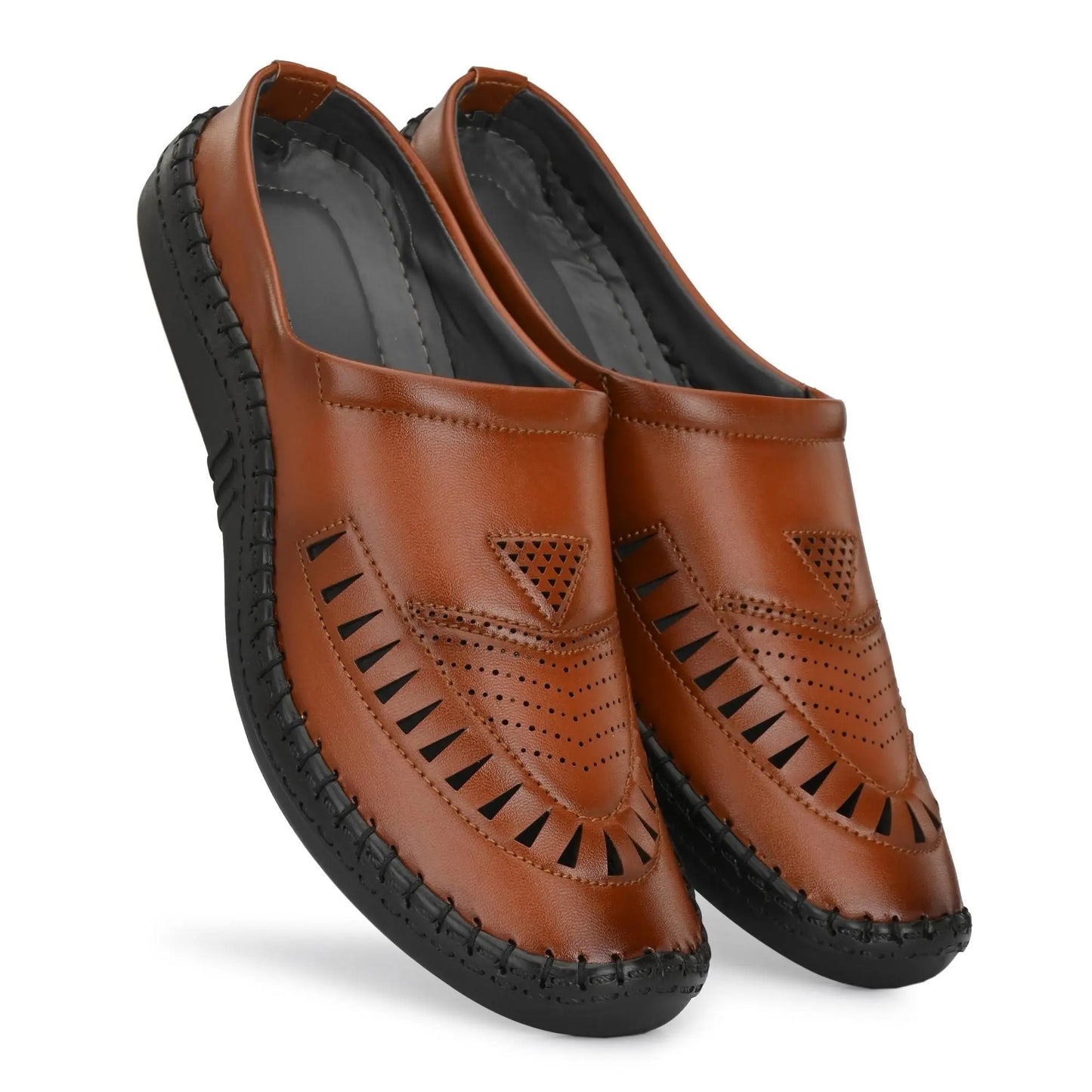 Sandals for Men Casual Synthetic Leather Tan Sandal