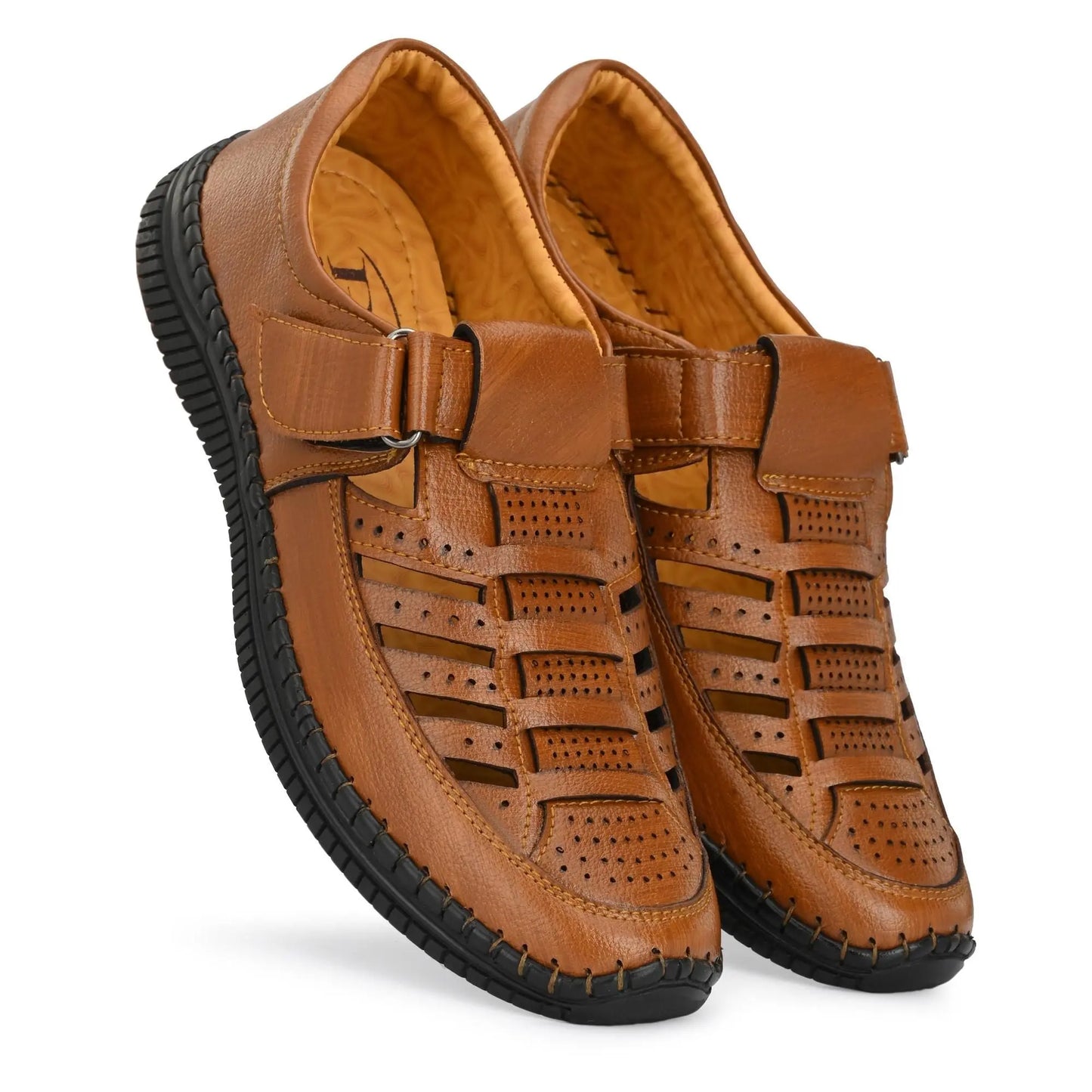Sandals for Men | Synthetic Leather Tan Sandal