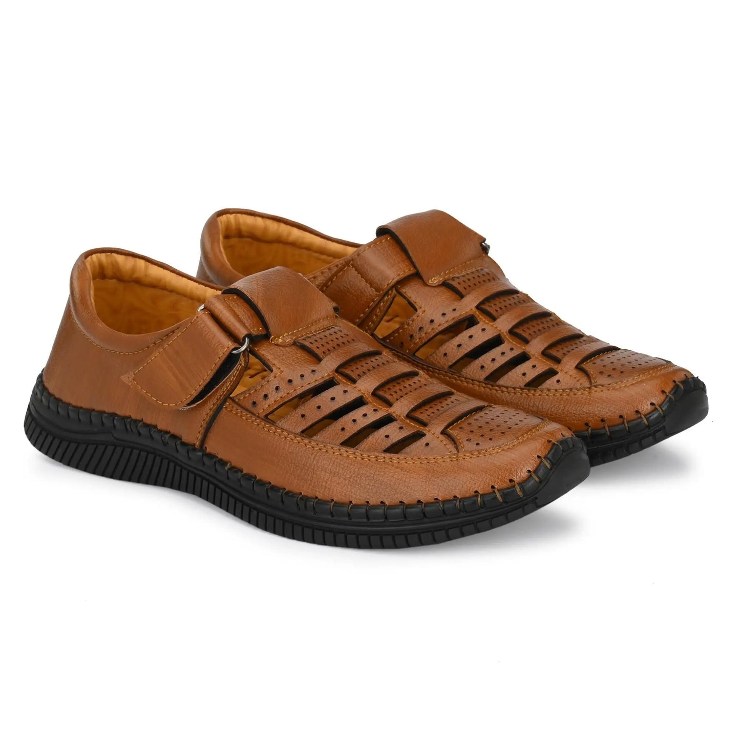 Sandals for Men | Synthetic Leather Tan Sandal