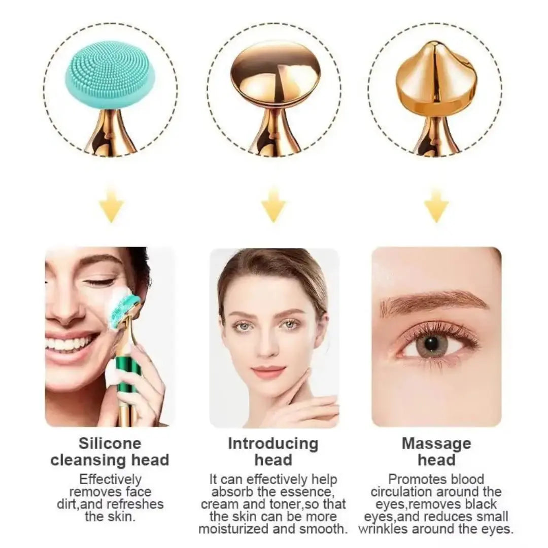 Face Massager, 3-in-1 Neck & Eyes Massager