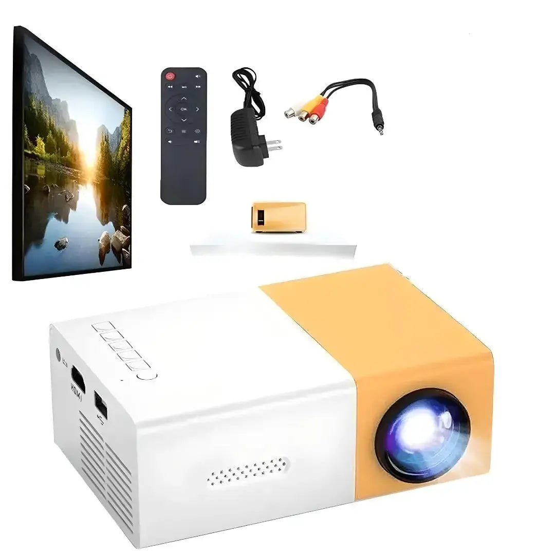 Mini Projector 1080P LED Pico Video Projector for Home Theater Movie
