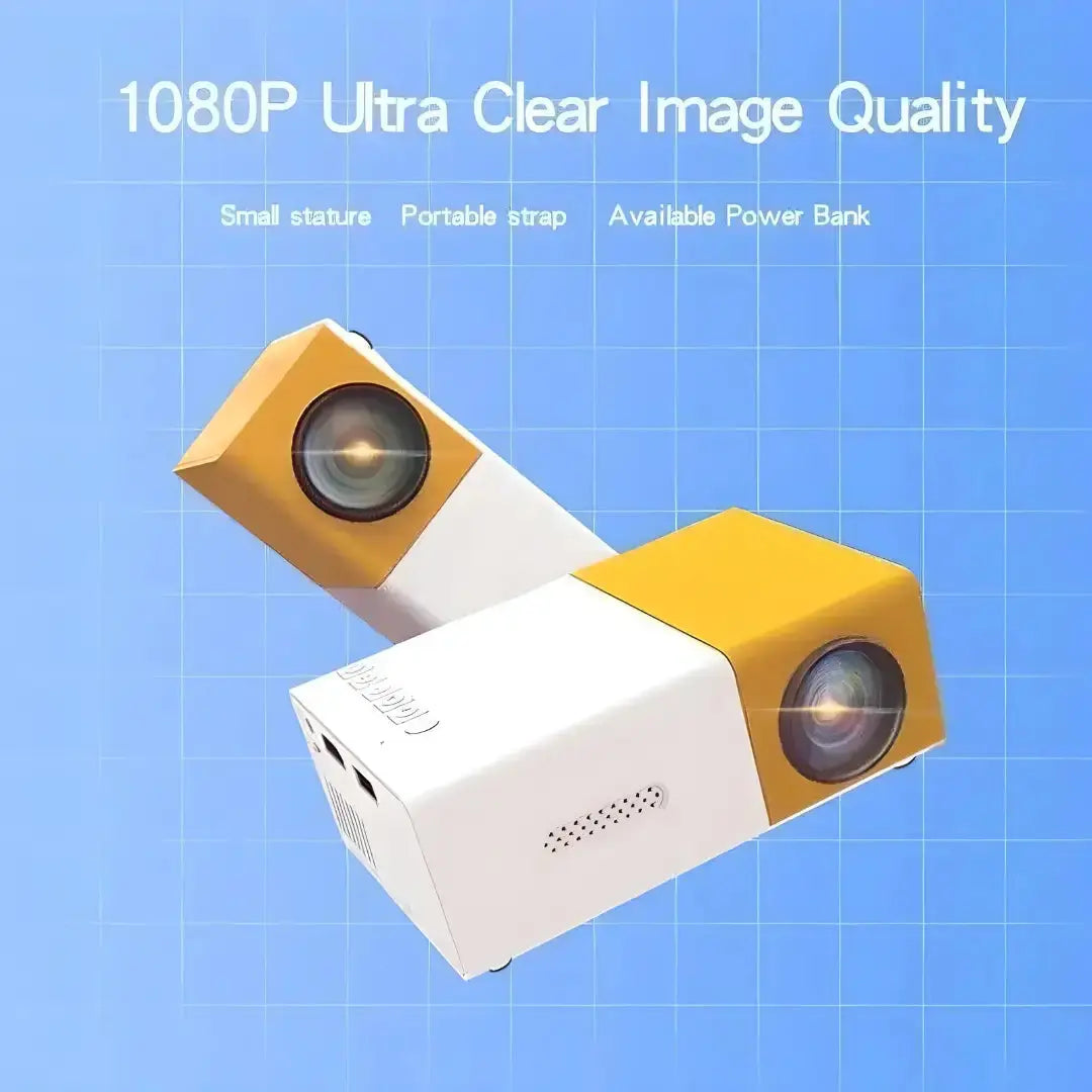 Mini Projector 1080P LED Pico Video Projector for Home Theater Movie