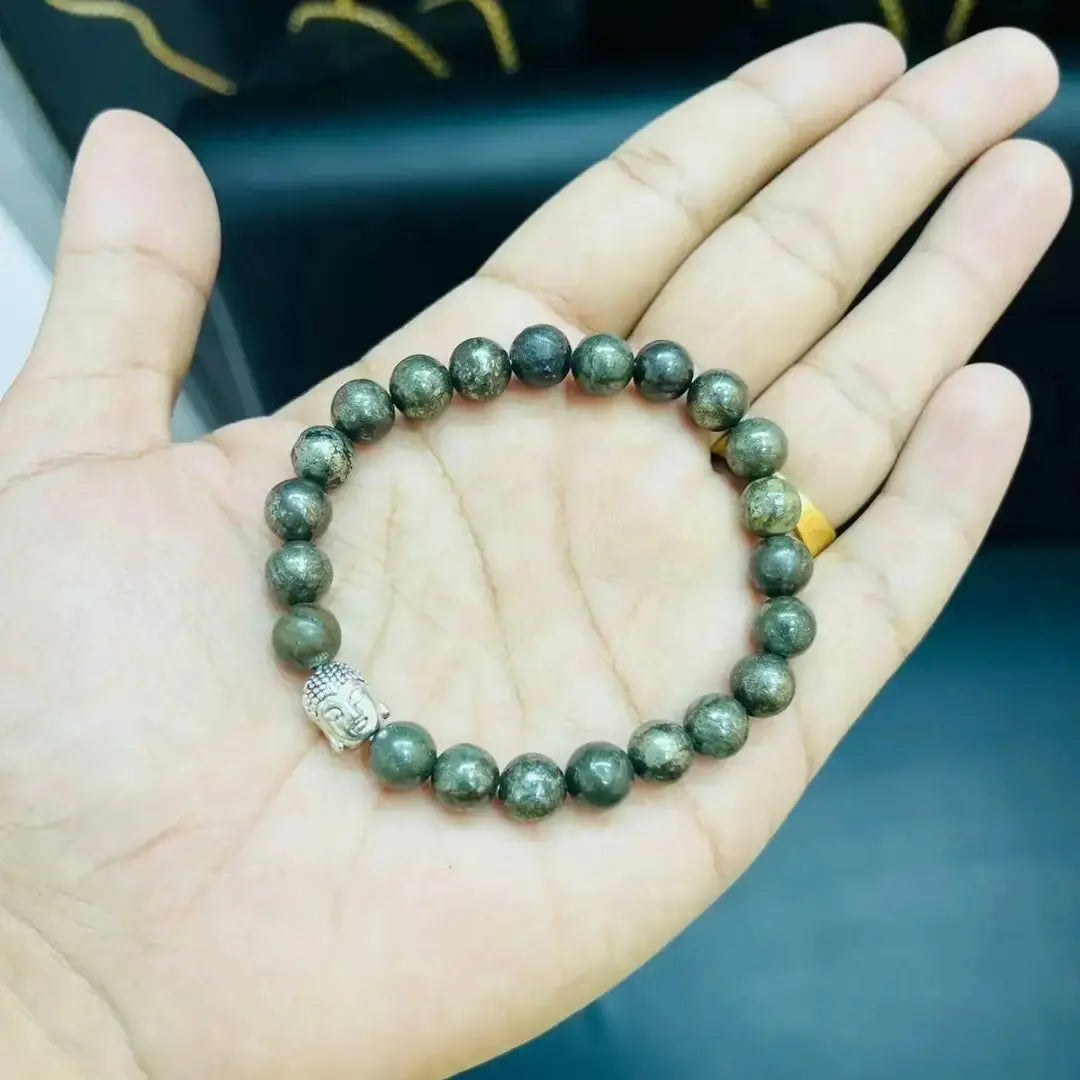 Pyrite Bracelet with Lucky Charm for Men & Women