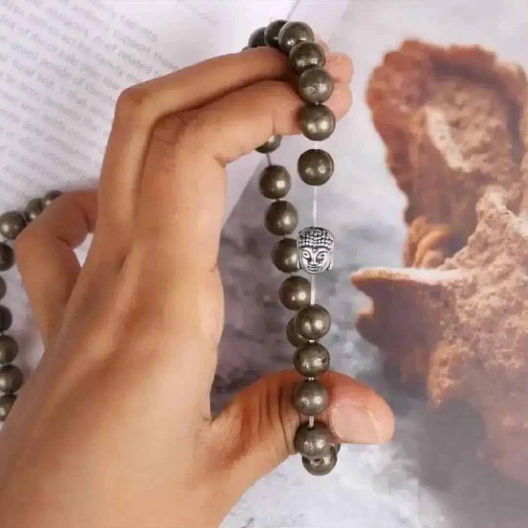 Pyrite Bracelet with Lucky Charm for Men & Women