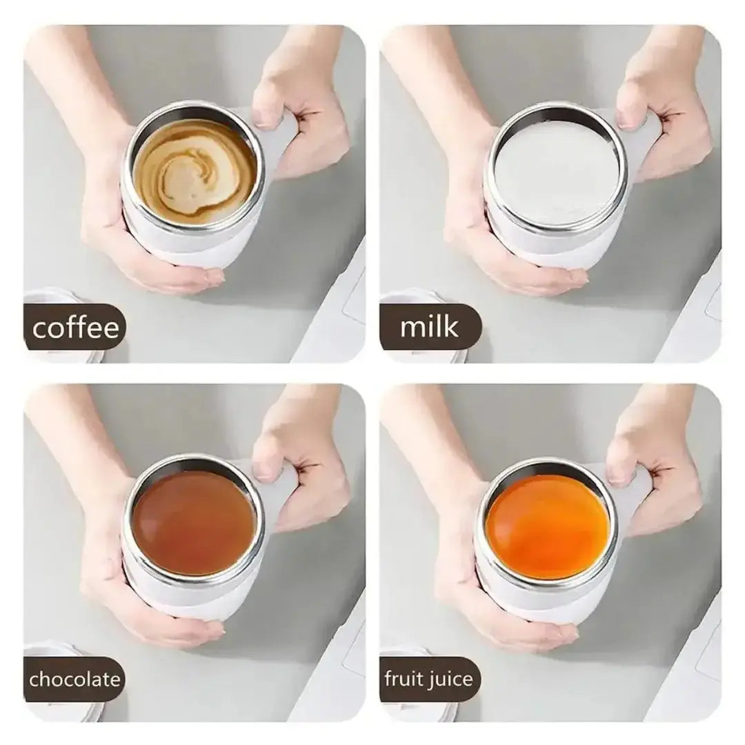 Self-Stirring Mug Magnetic – Automatic Mixing Cup for Coffee, Milk, Juice