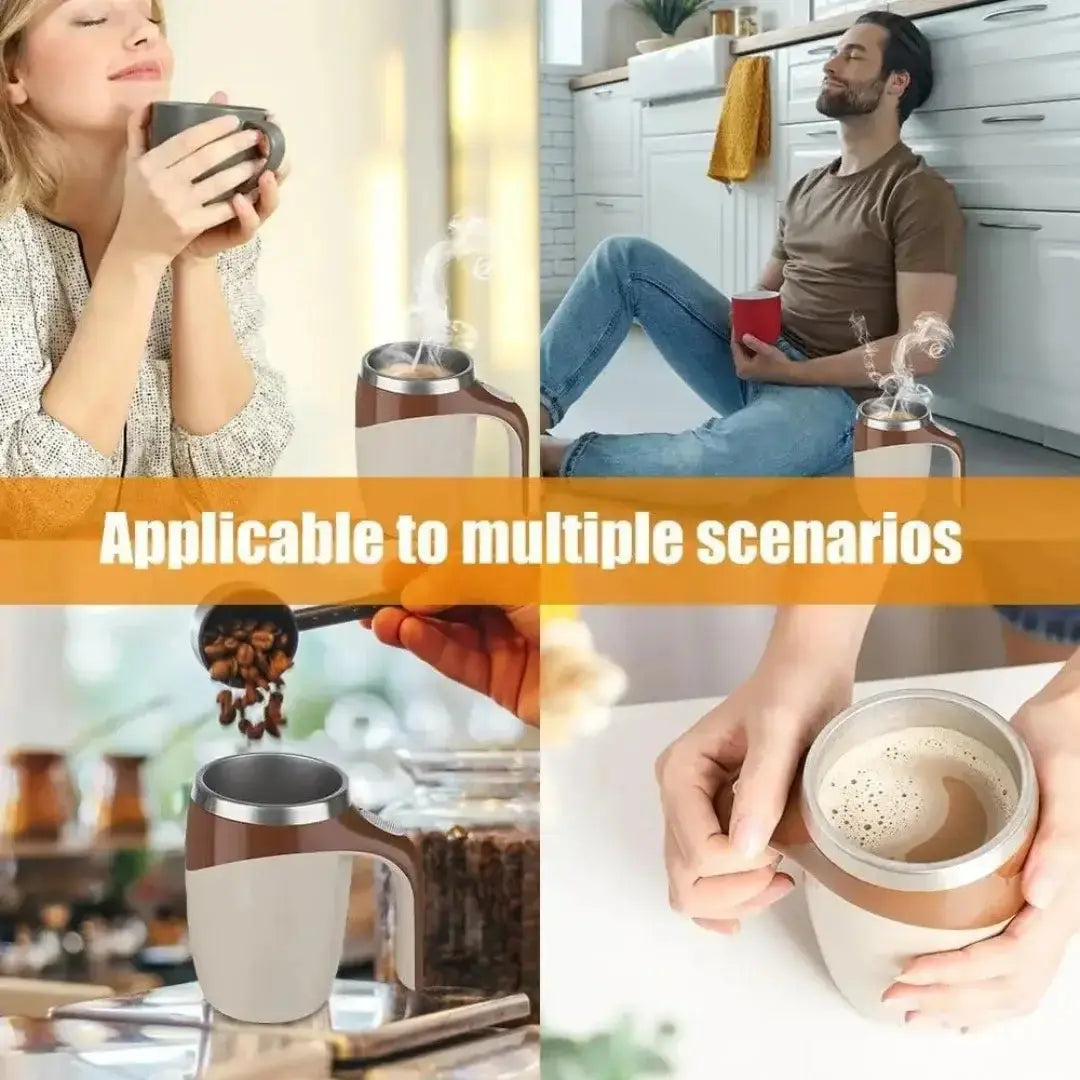 Self-Stirring Mug Magnetic – Automatic Mixing Cup for Coffee, Milk, Juice