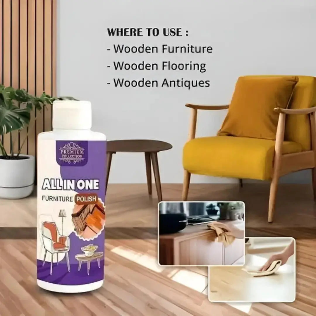Wood Polish All in One Furniture Polish 100ml (Pack of 3)