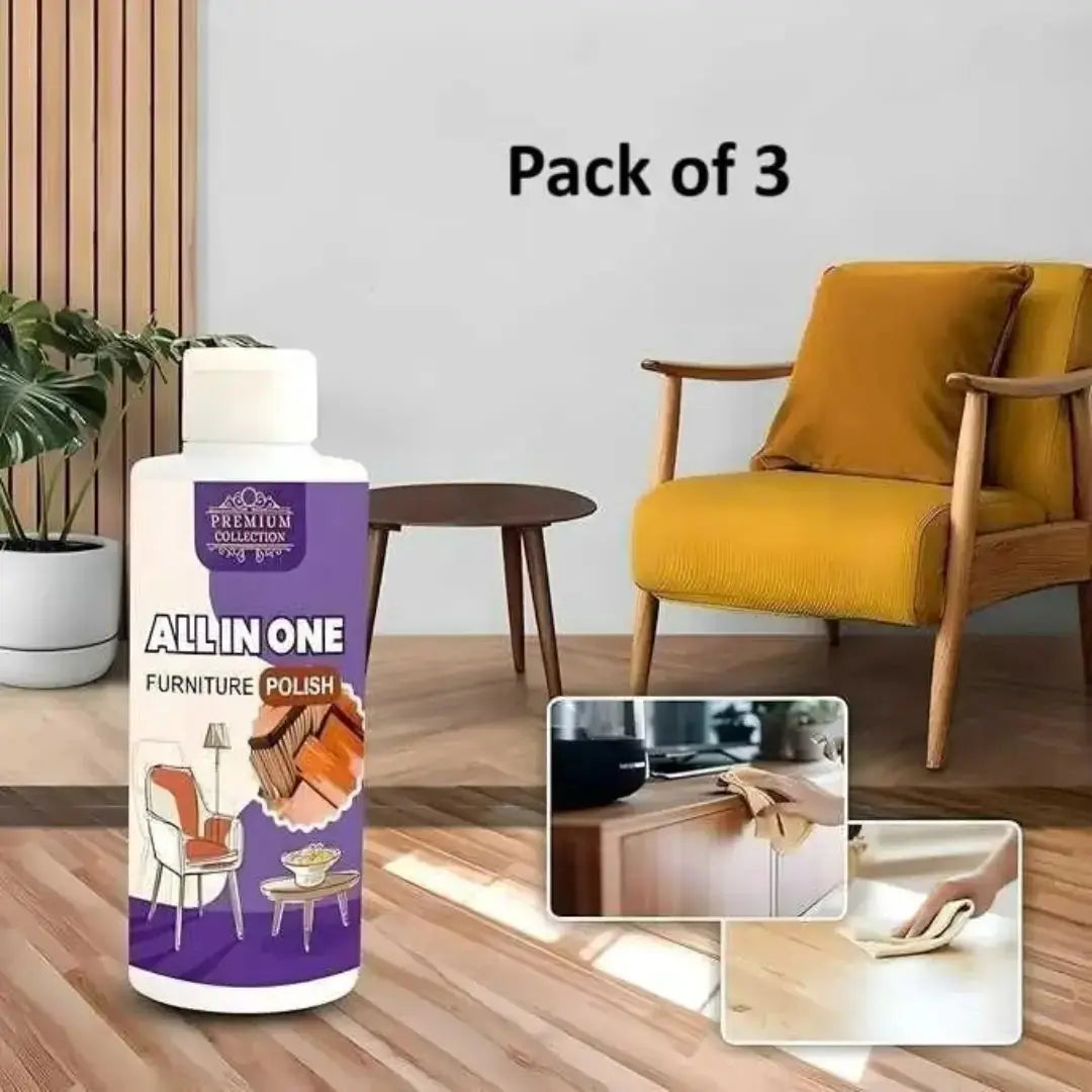 Wood Polish All in One Furniture Polish 100ml (Pack of 3)