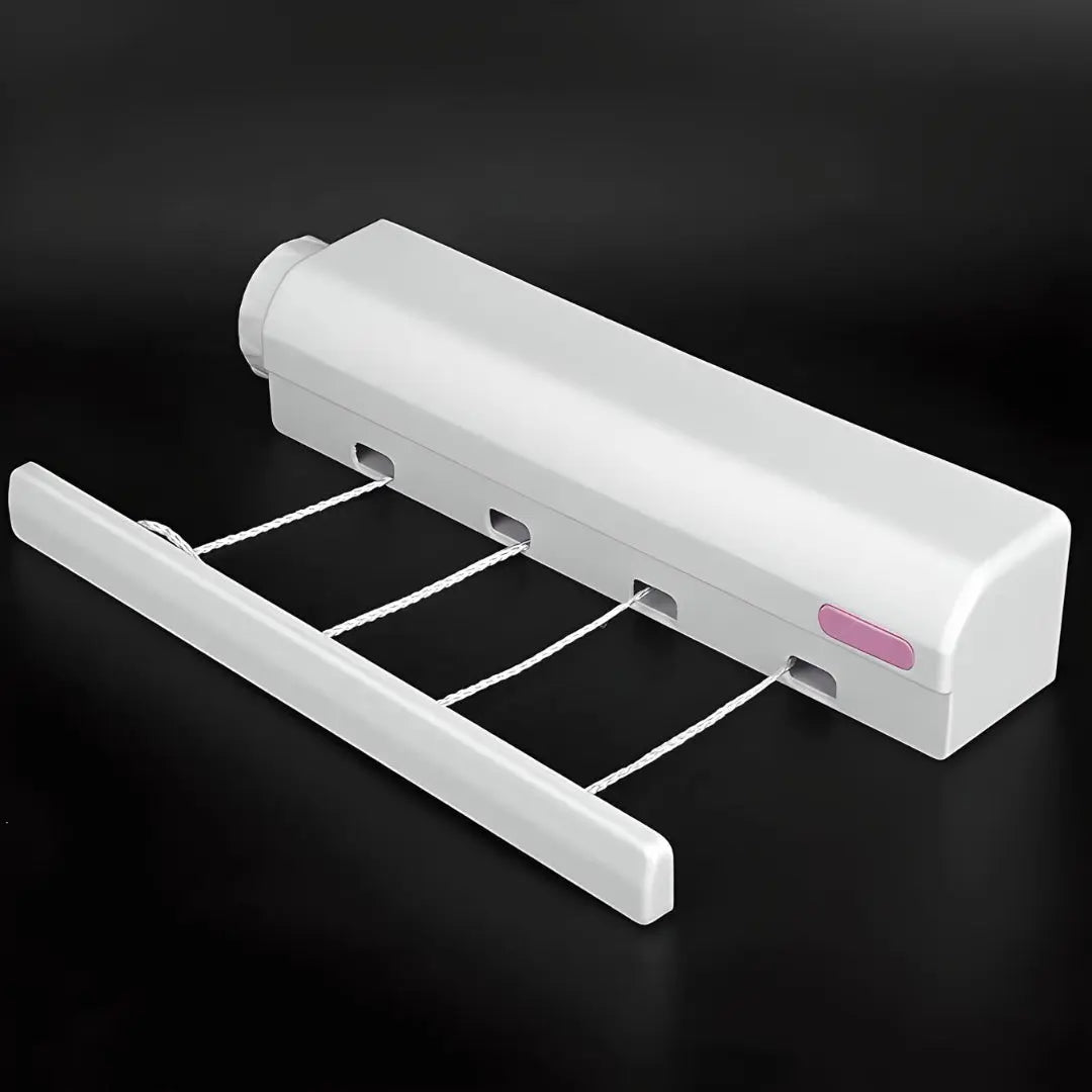 Cloth Drying Rope Hanger, Wall-Mounted Retractable Laundry Rack for Wet & Dry Clothes