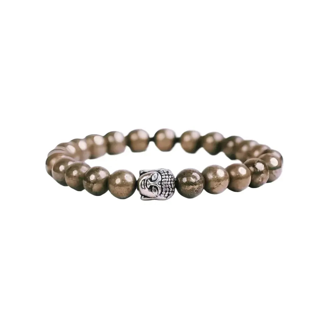 Pyrite Bracelet with Lucky Charm for Men & Women