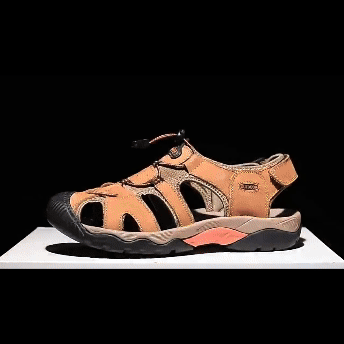 Men's Closed Toe Leather Sandals for Men Roposo Clout