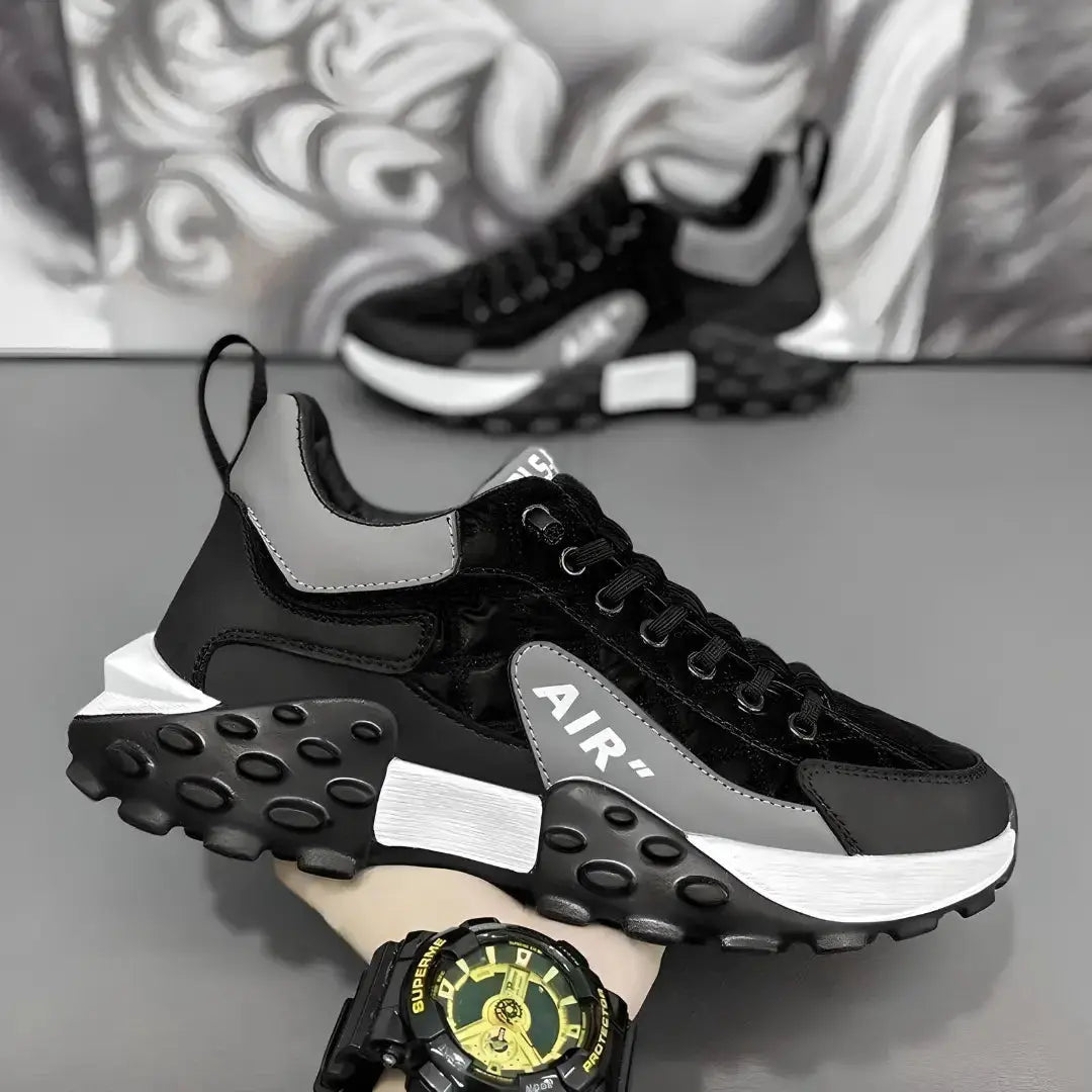 Men's Casual Shoes Thick Base Sneakers for Men Black Color Roposo Clout