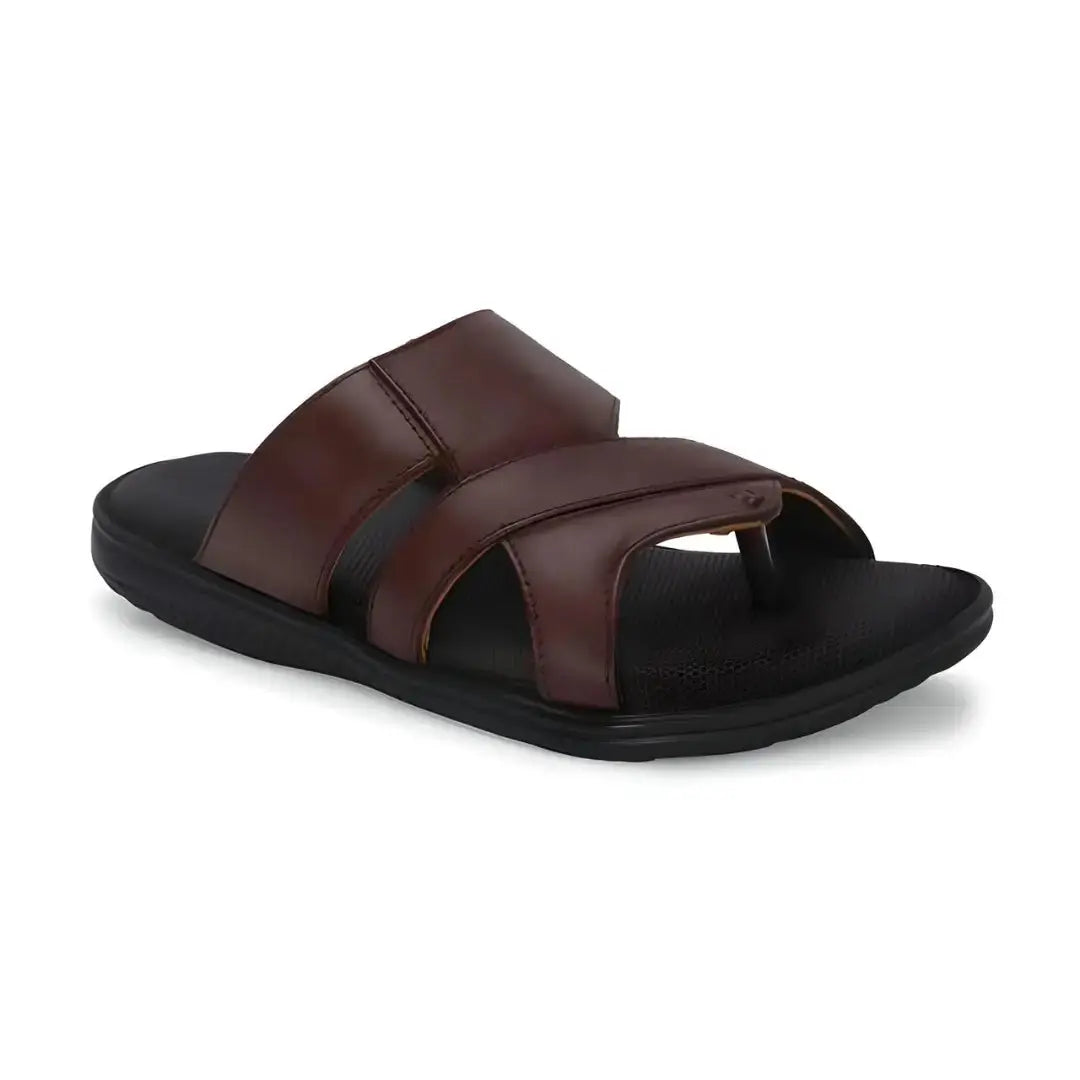 Puffy Cloud Brown Leather Slippers for Men Roposo Clout