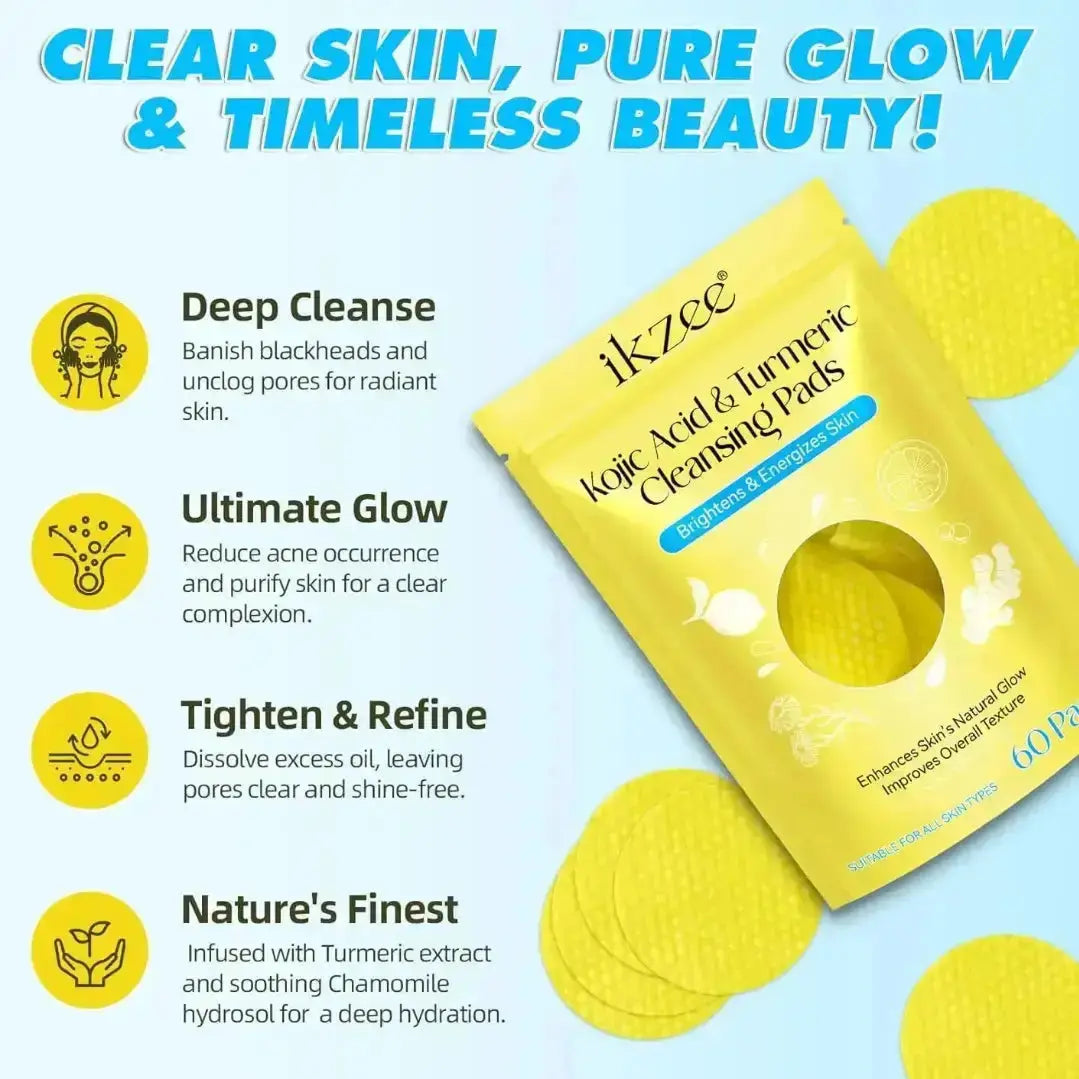 Turmeric Kojic Acid Cleansing Pads (Pack of 40 Pads)