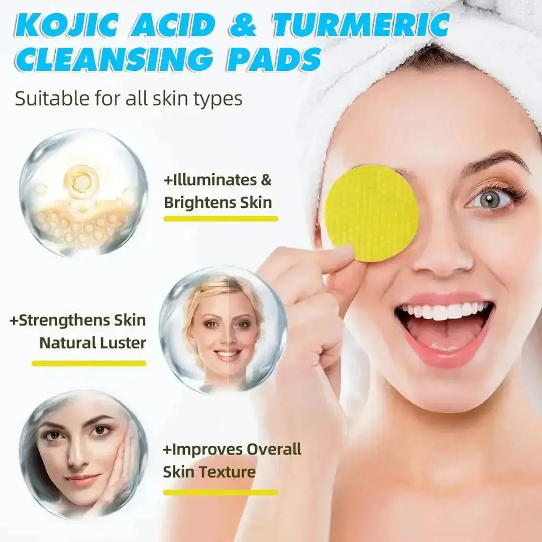 Turmeric Kojic Acid Cleansing Pads (Pack of 40 Pads)