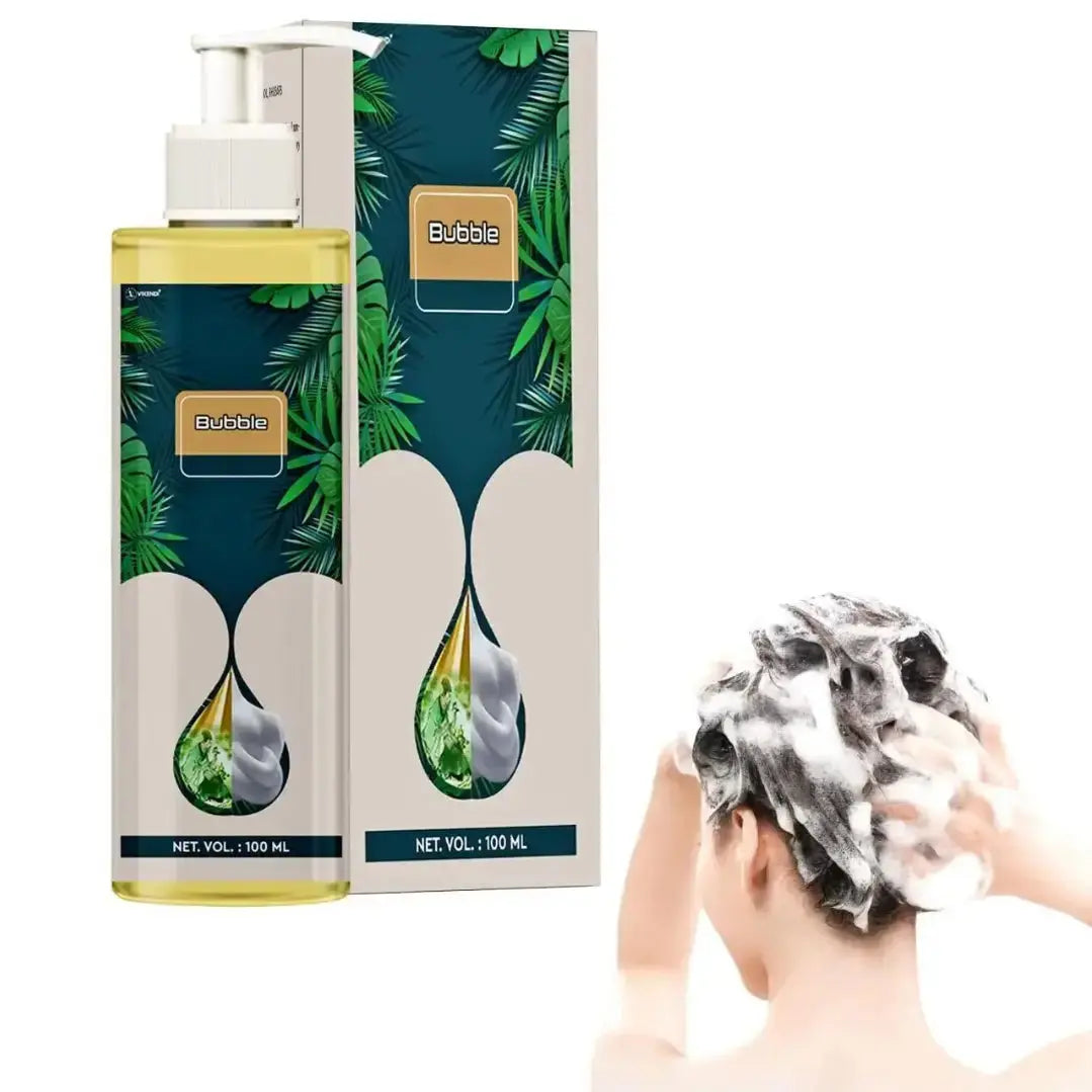 Hair Colour Shampoo - Natural Plant Bubble Hair Dye (Black Dye) 100ml