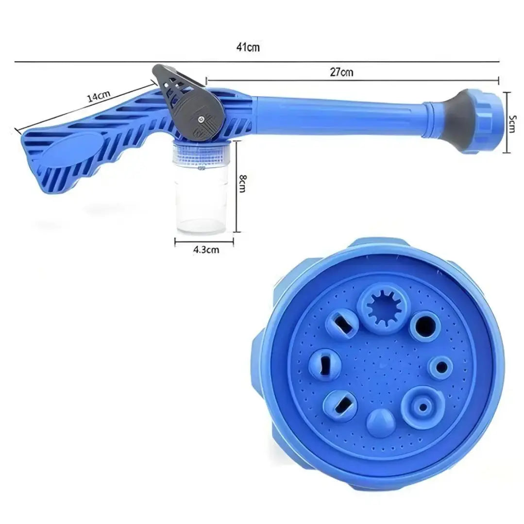 Water Spray Gun - 8 in 1 Turbo Spray Gun For Gardening, Car & Home Cleaning