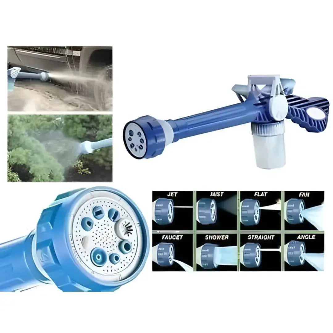 Water Spray Gun - 8 in 1 Turbo Spray Gun For Gardening, Car & Home Cleaning