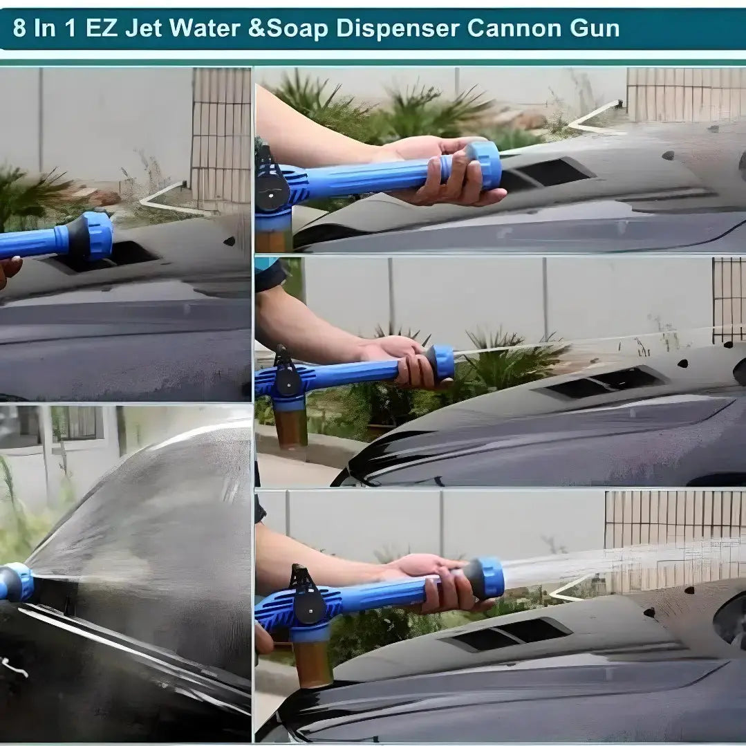 Water Spray Gun - 8 in 1 Turbo Spray Gun For Gardening, Car & Home Cleaning