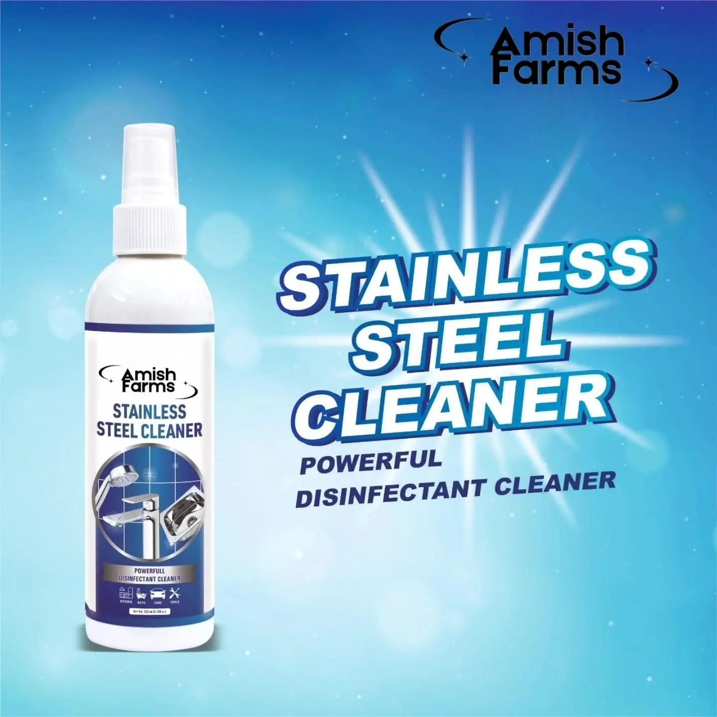 Hard Water Stain Remover - Stainless Steel Cleaner and Polish- 100ml