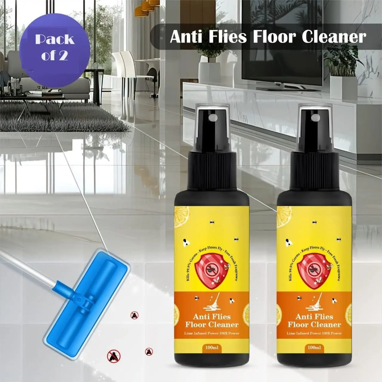 Anti Flies Floor Cleaner Spray (Pack of 2)