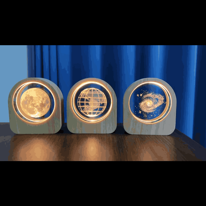 3d Crystal Ball Solar Based Desktop Decor Item