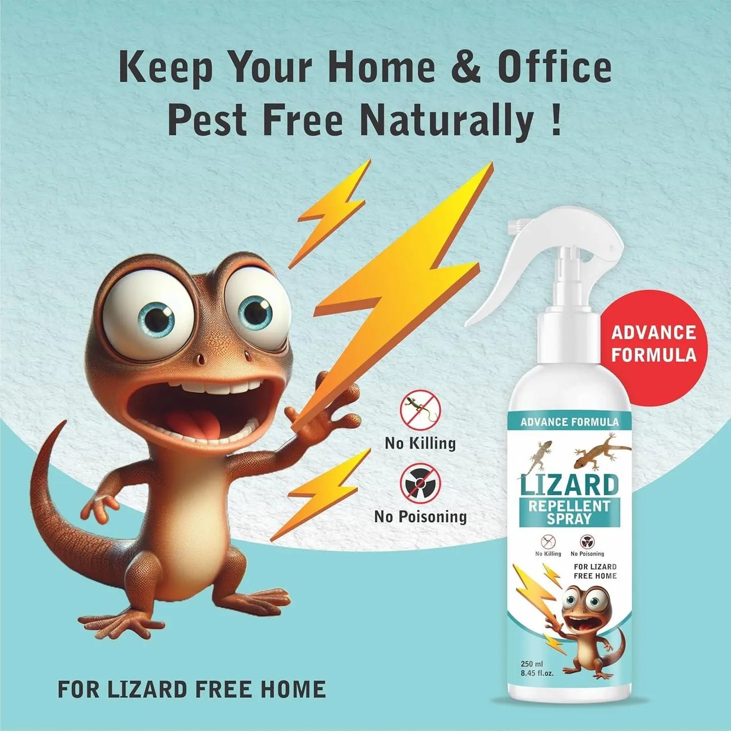 Lizard Repellent for Home Spray Pest Control 250ml (Pack of 2)