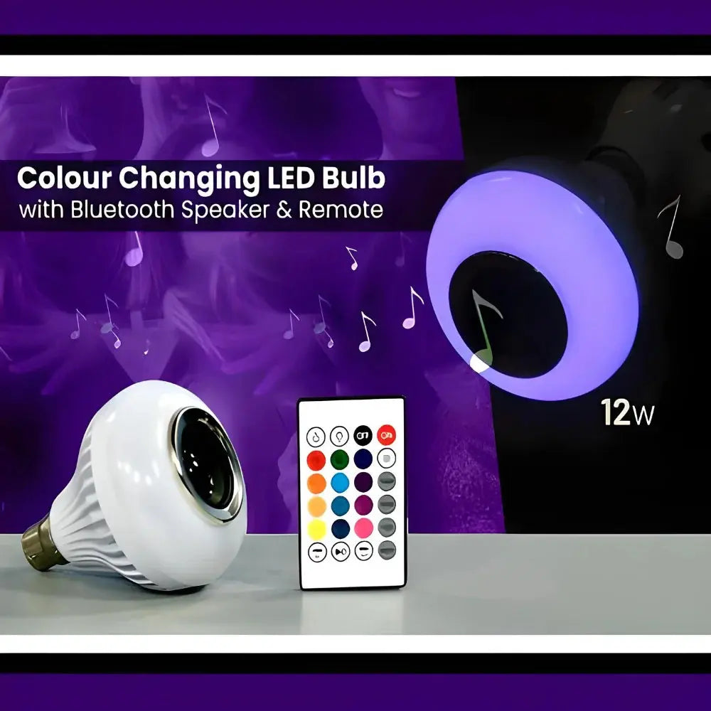 LED Bulb with Bluetooth Speaker & Remote