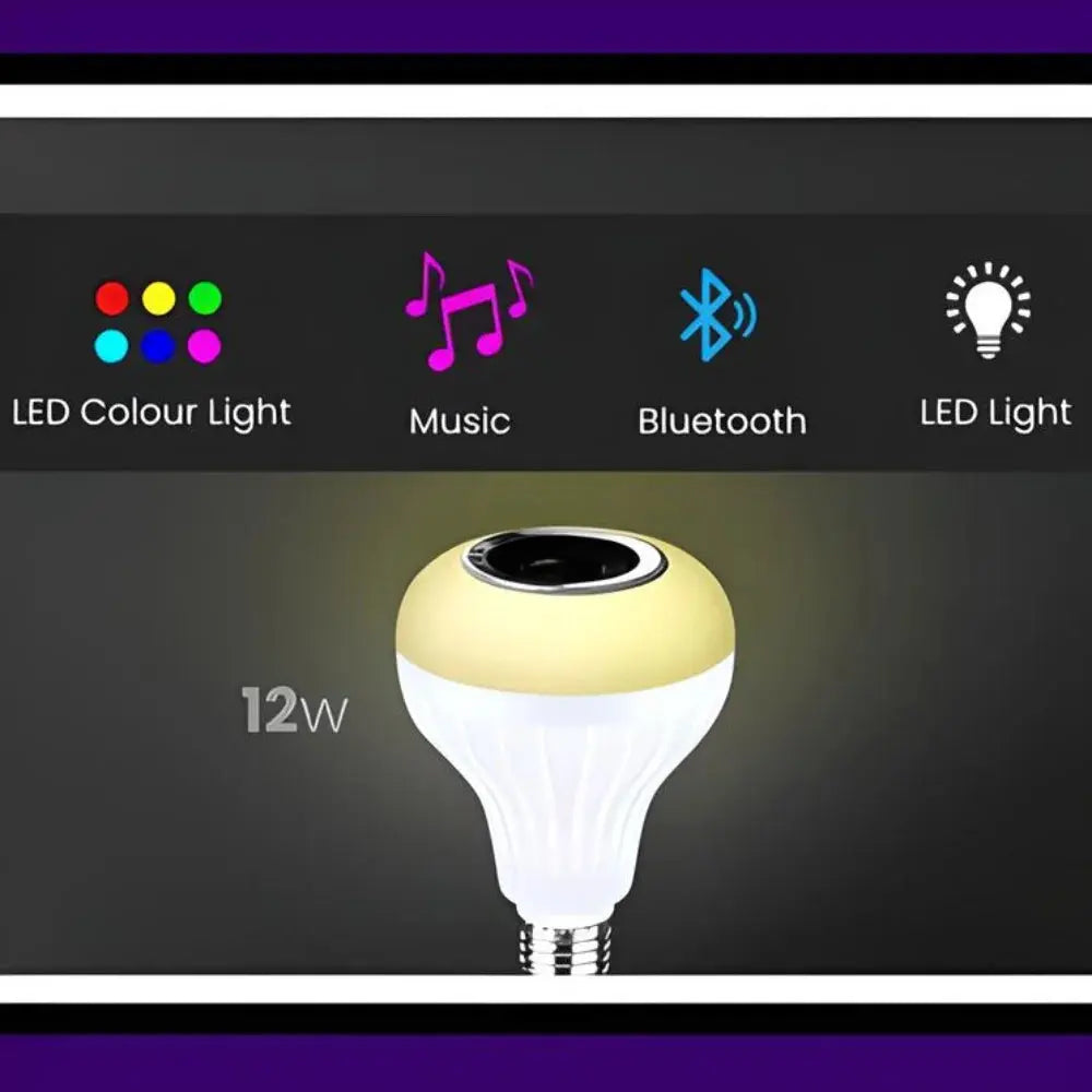 LED Bulb with Bluetooth Speaker & Remote