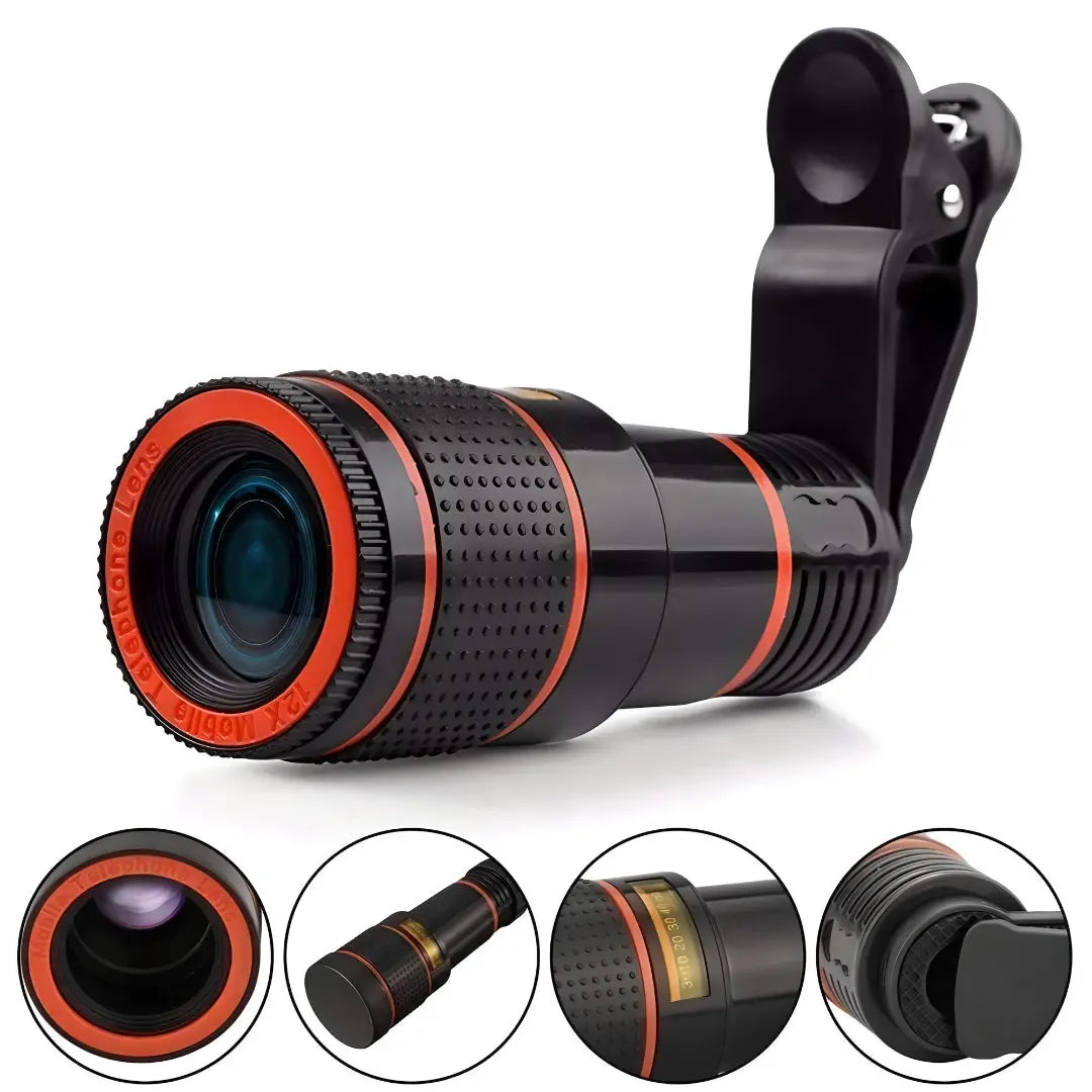 Protable HD 12x Optical Zoom Camera Telescope Lens Monocular Travel Hiking Tour