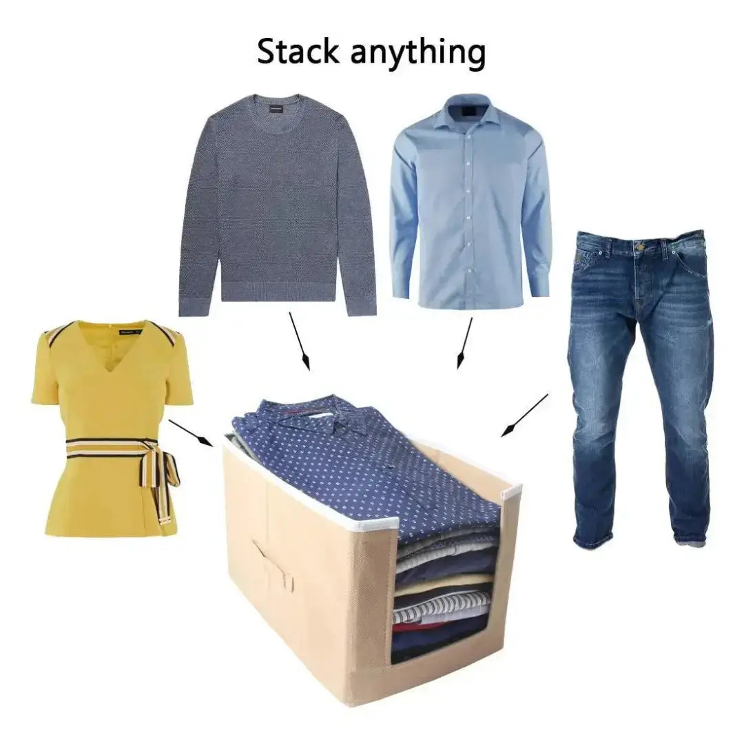 Closet Organizer-Foldable Shirts and Clothing Organizer Stackers (Pack of 6)