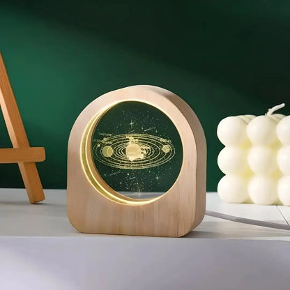 3d Crystal Ball Solar Based Desktop Decor Item
