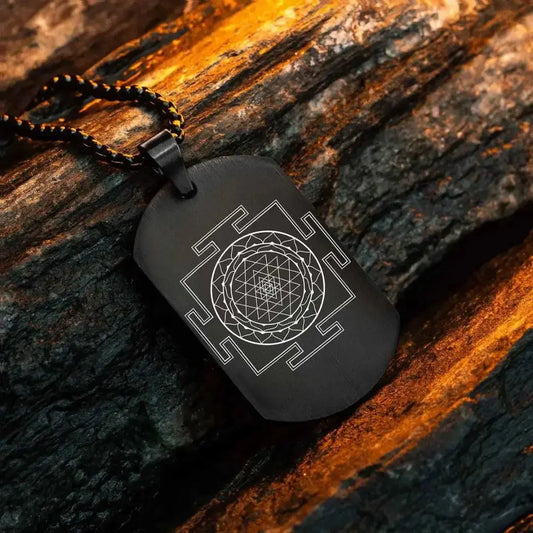 Chain with Pendant Shree Yantra Pendant Neck Chain for Men