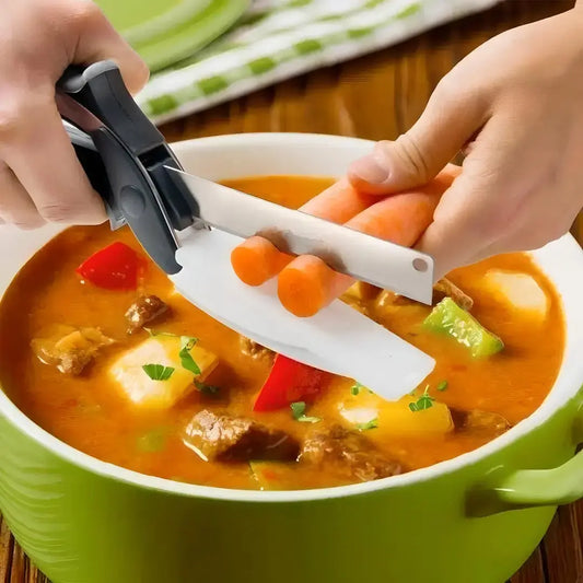 Vegetable Cutter - 2 in 1 Kitchen Knife / Clever Cutter