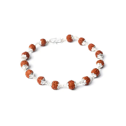 Rudraksha Bracelet Silver Plated for Men and Women