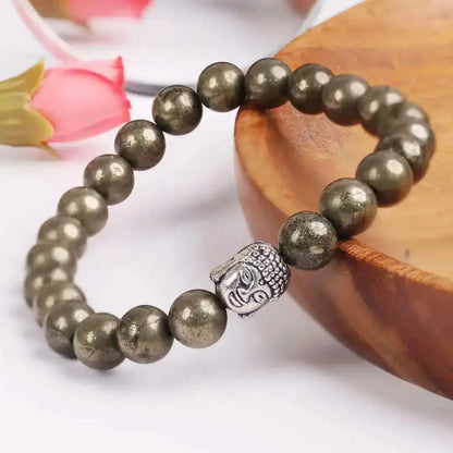 Pyrite Bracelet with Lucky Charm for Men & Women