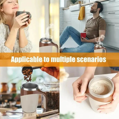 Self-Stirring Mug Magnetic – Automatic Mixing Cup for Coffee, Milk, Juice