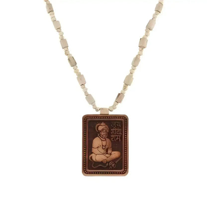 Tulsi Mala With Hanuman Pendant for Men Wood Locket Set (Pack Of 1)