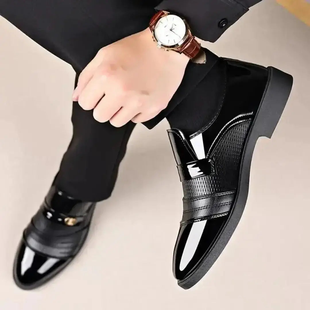 Men's Stylish Synthetic Black Formal Shoes for Men