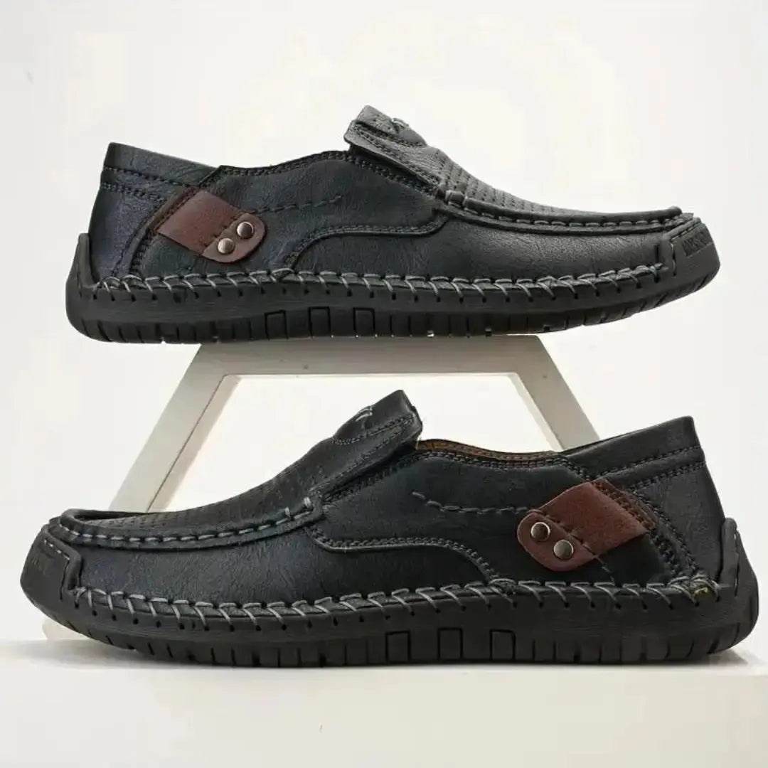 Casual Shoes for Men – Hand-Stitched Leather Loafers, Non-Slip & Durable