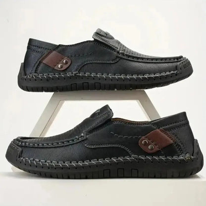 Casual Shoes for Men – Hand-Stitched Leather Loafers, Non-Slip & Durable