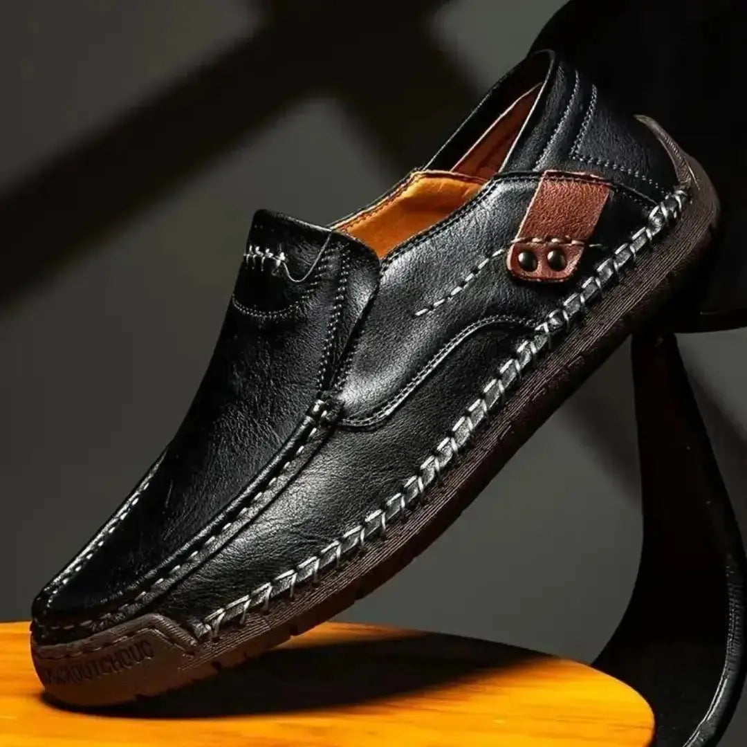 Casual Shoes for Men – Hand-Stitched Leather Loafers, Non-Slip & Durable