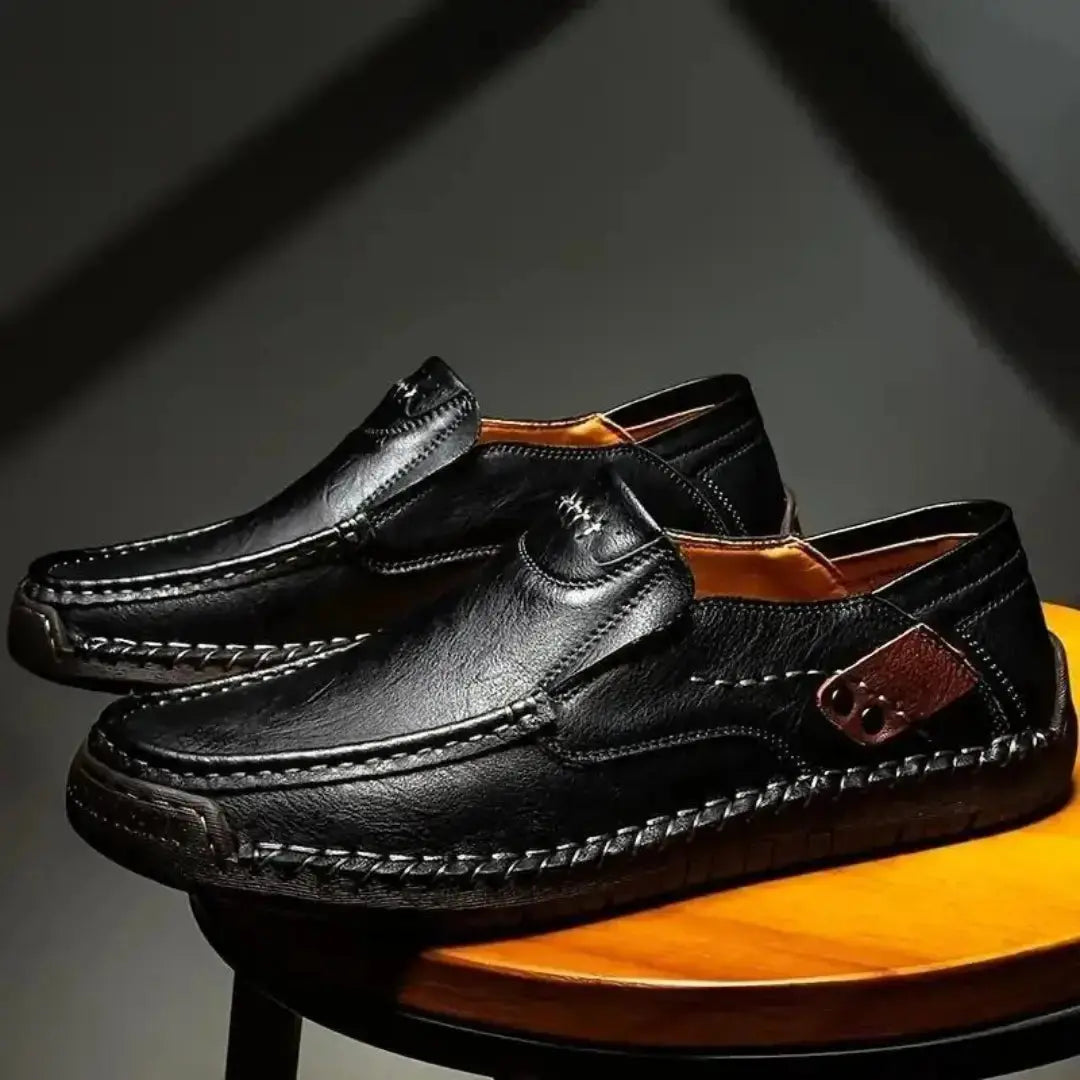 Casual Shoes for Men – Hand-Stitched Leather Loafers, Non-Slip & Durable