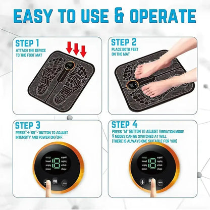 EMS Foot Massager Pad Vibrating Bubble Electric