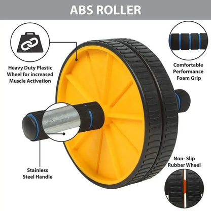 Premium Abs Roller with Knee Mat for Home Workout