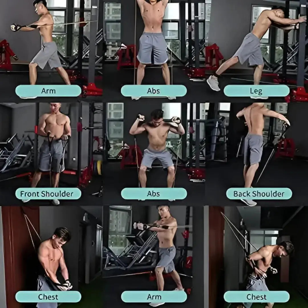 Exercise Band Set for Home Workout & Fitness Training
