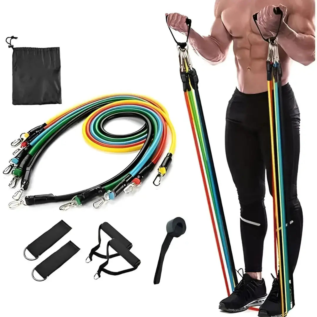 Exercise Band Set for Home Workout & Fitness Training